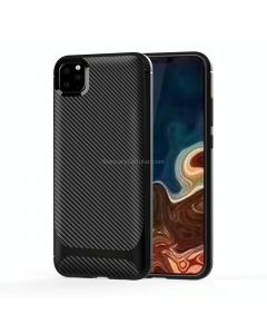 For iPhone 11 Pro Max Carbon Fiber Texture Shockproof TPU Protective Case