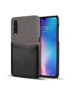 For Xiaomi Mi 9 PC + PU Splicing Case with Card Slots