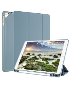 For iPad 9 / 8 / 7 / 6 / 5 Horizontal Flip Tablet PC PU Leather Case with Three-folding Holder & Pen Slot