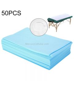 50 PCS with Hole 100x200cm Disposable Thicken Non-Woven Fabric Waterproof Oil-proof Beauty Salon Massage Bed Hospital Bed Coverlet