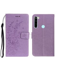 For Redmi Note 8 Pro Plum Blossom Pattern Left and Right Flip Leather Case with Bracket & Card Slot & Wallet & Lanyard