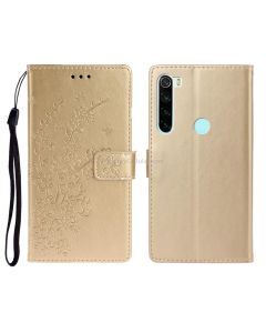 For Redmi Note 8 Pro Plum Blossom Pattern Left and Right Flip Leather Case with Bracket & Card Slot & Wallet & Lanyard