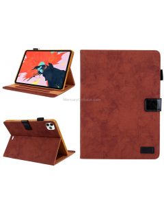 For iPad Pro 11 (2020) & (2018) Marble Style Cloth Texture Tablet PC Protective Leather Case with Bracket & Card Slot & Photo Holder
