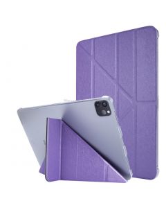 For iPad Pro 11 (2020) Silk Texture Horizontal Deformation Flip Leather Case with Three-folding Holder