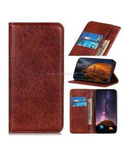 For Galaxy A21s Magnetic Crazy Horse Texture Horizontal Flip Leather Case with Holder & Card Slots & Wallet