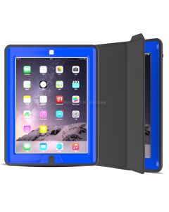 For iPad 2 / 3 / 4 TPU + PC + PU Leather Case with Three-folding Holder & Sleep / Wake-up Function