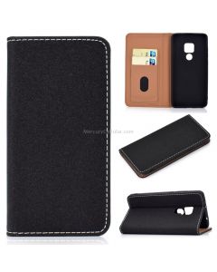For Huawei Mate 20 Solid Color Frosted Magnetic Horizontal Flip Leather Case with Card Slots & Holder