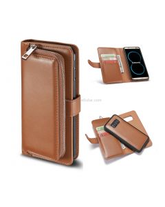 For Galaxy S8 Plus Plain Texture Zipper Horizontal Flip Leather Case with Card Slots & Wallet Function