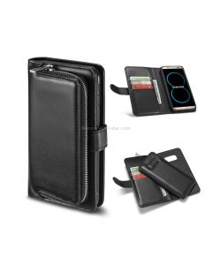 For Galaxy S8 Plus Plain Texture Zipper Horizontal Flip Leather Case with Card Slots & Wallet Function