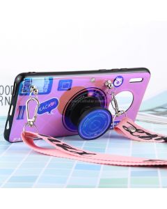 For Huawei Mate 30 Laser Shockproof Camera Pattern Case with Disc Holder & Lanyard