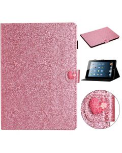 For iPad 4 & 3 & 2 Love Buckle Glitter Horizontal Flip Leather Case with Holder & Card Slots
