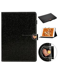 For iPad Mini 2019 & 4 & 3 & 2 & 1 Love Buckle Glitter Horizontal Flip Leather Case with Holder & Card Slots