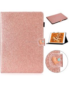 For iPad Mini 2019 & 4 & 3 & 2 & 1 Love Buckle Glitter Horizontal Flip Leather Case with Holder & Card Slots
