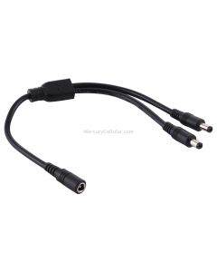 5.5 x 2.1mm 1 to 2 Female to Male Plug DC Power Splitter Adapter Power Cable, Cable Length: 30cm