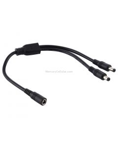 5.5 x 2.1mm 1 to 2 Female to Male Plug DC Power Splitter Adapter Power Cable, Cable Length: 70cm