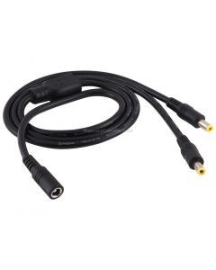 5.5 x 2.5mm 1 to 2 Female to Male Plug DC Power Splitter Adapter Power Cable, Cable Length: 70cm