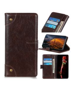 For iPhone 12 6.1 inch Copper Buckle Nappa Texture Horizontal Flip Leather Case with Holder & Card Slots & Wallet