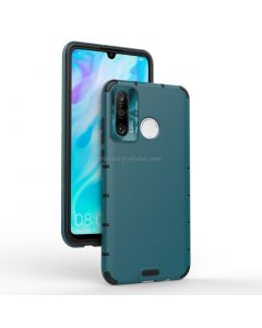 For Huawei P30 lite Shockproof Grain Leather PC + TPU Case