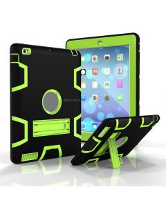 For iPad 4 / 3 / 2 / 1 Shockproof PC + Silicone Protective Case，with Holder