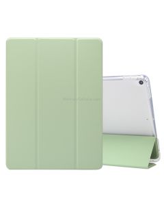 For iPad Air (2019)/Pro 10.5 (2017) 3-folding Electric Pressed Skin Texture Horizontal Flip Shockproof Transparent TPU + PU Leather Case with Holder & Pen Slot & Sleep / Wake-up Function