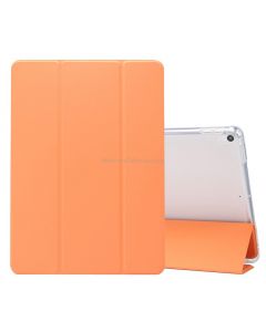For iPad Air (2019)/Pro 10.5 (2017) 3-folding Electric Pressed Skin Texture Horizontal Flip Shockproof Transparent TPU + PU Leather Case with Holder & Pen Slot & Sleep / Wake-up Function