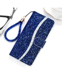 For Huawei P40 Pro Glitter Powder Horizontal Flip Leather Case with Card Slots & Holder & Lanyard