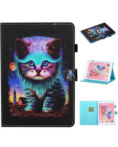 For iPad Air Colored Drawing Stitching Horizontal Flip Leather Case with Holder & Card Slots & Sleep / Wake-up Function & Anti-skid strip