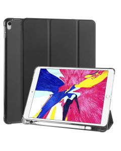For iPad Pro 10.5 inch / Air 3 10.5 inch 3-folding Horizontal Flip PU Leather + Shockproof TPU Case with Holder & Pen Slot