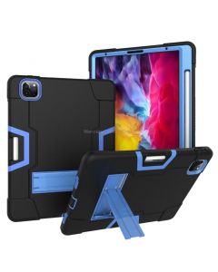 For iPad Pro 12.9 (2018) / (2020) Contrast Color Silicone + PC Protective Case with Holder