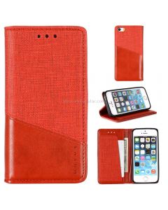 For iPhone 5 MUXMA MX109 Horizontal Flip Leather Case with Holder & Card Slot & Wallet