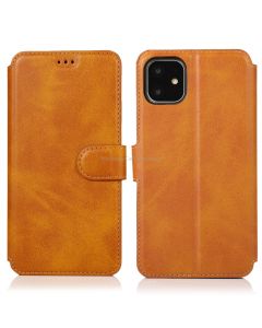 For iPhone 12 6.1 inch Calf Texture Magnetic Buckle Horizontal Flip Leather Case with Holder & Card Slots & Wallet & Photo Frame