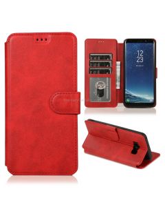 For Samsung Galaxy S8 Calf Texture Magnetic Buckle Horizontal Flip Leather Case with Holder & Card Slots & Wallet & Photo Frame