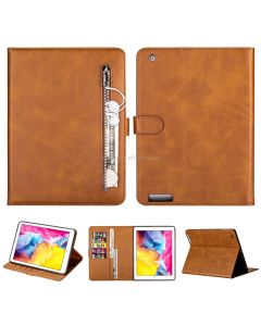 For iPad 1 / 2 / 3 / 4 Tablet Fashion Calf Texture Zipper Horizontal Flip Leather Case with Stand & Card Slots & Wallet & Wake-up / Sleep Function