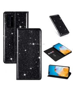 For Huawei P40 Pro Ultrathin Glitter Magnetic Horizontal Flip Leather Case with Holder & Card Slots