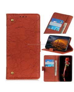 For Huawei Enjoy 20 Copper Buckle Retro Crazy Horse Texture Horizontal Flip Leather Case with Holder & Card Slots & Wallet