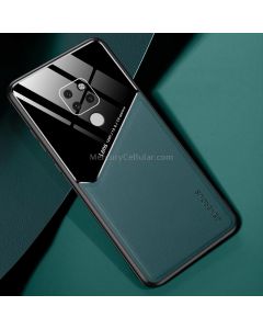 For Huawei Mate 20 All-inclusive Leather + Organic Glass Protective Case with Metal Iron Sheet