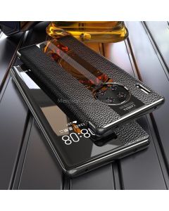 For Huawei Mate 30 Genuine Leather Smart Shckproof Horizontal Flip Case
