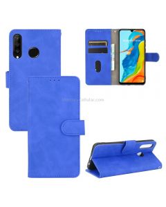 For Huawei P30 Lite / nova 4e Solid Color Skin Feel Magnetic Buckle Horizontal Flip Calf Texture PU Leather Case with Holder & Card Slots & Wallet