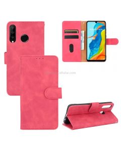 For Huawei P30 Lite / nova 4e Solid Color Skin Feel Magnetic Buckle Horizontal Flip Calf Texture PU Leather Case with Holder & Card Slots & Wallet