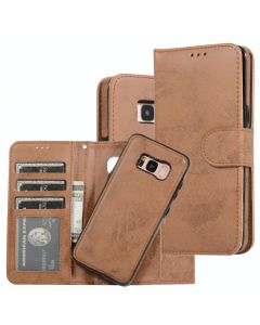 For Samsung Galaxy S8 Retro 2 in 1 Detachable Magnetic Horizontal Flip TPU + PU Leather Case with Holder & Card Slots & Photo Frame & Wallet