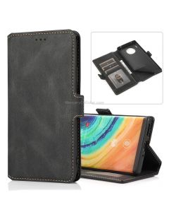 For Huawei Mate 30 Pro Retro Magnetic Closing Clasp Horizontal Flip Leather Case with Holder & Card Slots & Photo Frame & Wallet