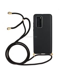 For Huawei P40 Pro Wheat Straw Material + TPU Protective Case with Lanyard