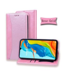 For Huawei P30 Lite Business Stitching Horizontal Flip Leather Case with Double Folding & Bracket & Card Slots & Photo Frame & Wallet