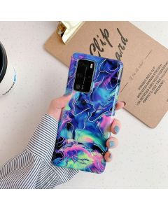 For Huawei P40 Pro / Pro+ Laser Marble Pattern TPU Protective Case