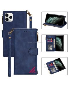 Zipper Multi-card Slots Horizontal Flip PU Leather Case with Holder & Card Slots & Wallet & Lanyard & Photo Frame for iPhone 12 mini