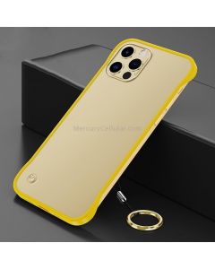 Frosted Anti-skidding TPU Protective Case with Metal Ring For iPhone 12 / 12 Pro