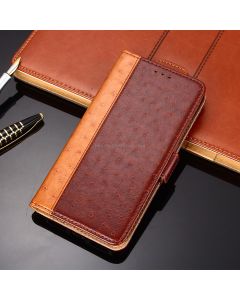 Ostrich Texture PU + TPU Horizontal Flip Leather Case with Holder & Card Slots & Wallet For iPhone 12 Pro