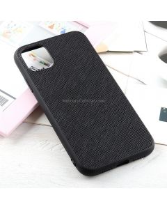 Hella Cross Texture Genuine Leather Protective Case For iPhone 12 / 12 Pro