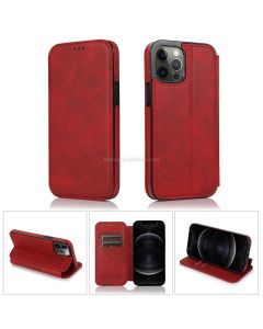 Strong Magnetic Closure PU + TPU Leather Case with Card Slots & Holder For iPhone 12 / 12 Pro