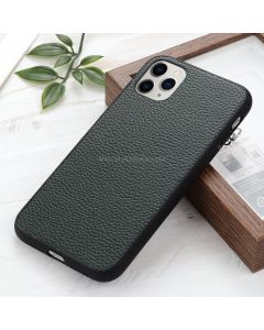 Litchi Texture Genuine Leather Folding Protective Case For iPhone 12 / 12 Pro